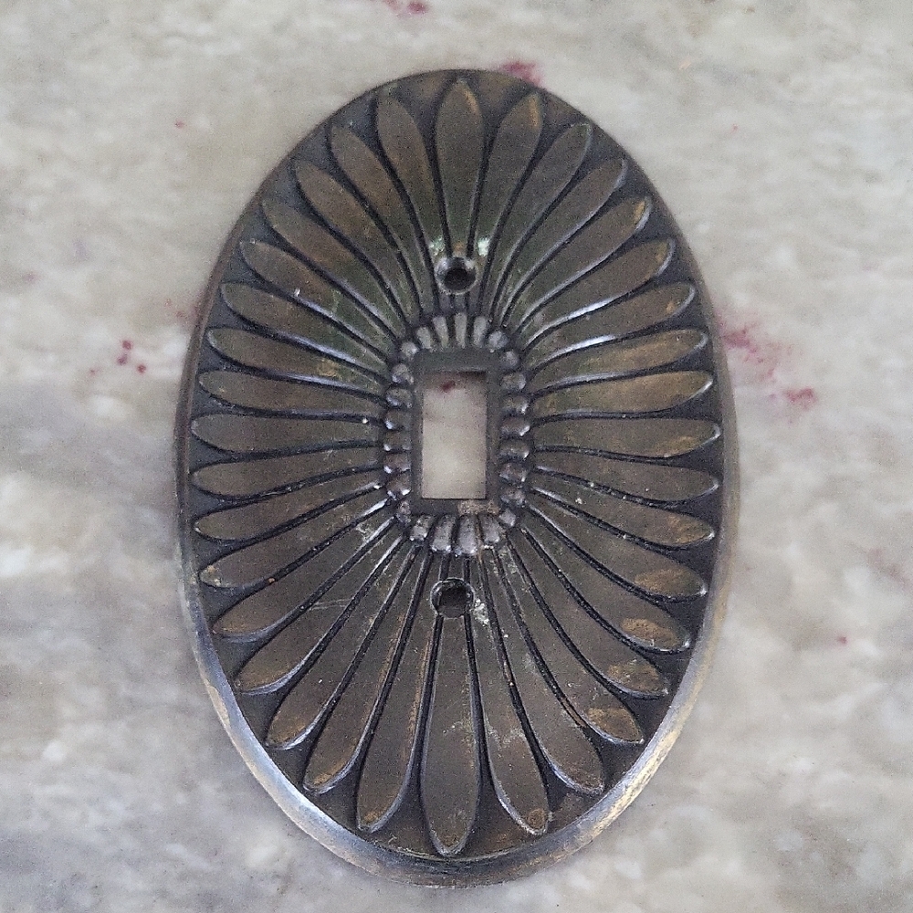 Vintage Brass Switch Plate